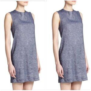 Theory Denim Blue Linen Dress